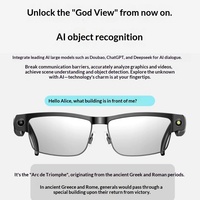 Lunettes Intelligentes Transfrontalières L802 avec Traduction WiFi en Temps Réel, Contrôle Tactile pour Appels et Prise de Photos IA 800W Pixels