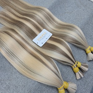ผมต่อแบบเส้นเดียวคู่ รุ่นพรีเมียม DR01 ของ Dream Hair ผมเวอร์จินแท้จากเวียดนาม น้ำหนัก 100 กรัม แบบเย็บสองชั้นด้วยเครื่องจักร ฟอกสีฟูมิ - Product Image 4