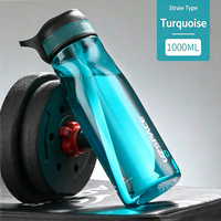 UZSPACE bonne qualité mode Sport Gym sans BPA 1000ml tasse école Tritan bouteille d'eau en plastique pour garçons et filles