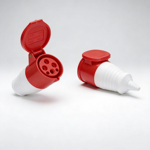 จอร์แดน JD-214L/JD-224L 4P 16A ขั้วต่ออุตสาหกรรมสีแดง IP44 32A 3P + PE พร้อม L บรรเทาความเครียด - Product Image 1