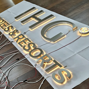 Custom backlit acrylic LED sign Business sign with LED channel letters Outdoor advertising LED <b>illuminated</b> sign - Product Image 3