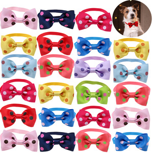 Holesale-pajarita de lunares para perro, pajarita para mascota - Product Image 6