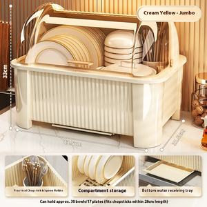 Ripiano scolapiatti coperto ciotole scatola portaoggetti lavello da cucina Organizer scaffali porta stendino per piano di lavoro - Product Image 5