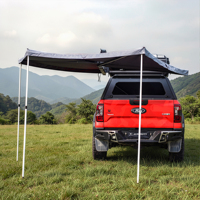 Tente de camping avec auvent en ABS imperméable 270 °   Tente de toit avec éclairage LED, tentes latérales pliables, accessoires 4x4