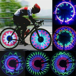 Nouveau <span class=keywords><strong>Design</strong></span> coloré 32 LED, lumière de cyclisme, accessoires de vélo, arc-en-ciel, Signal de roue, pneu, feu arrière, lumière de vélo colorée - Product Image 6
