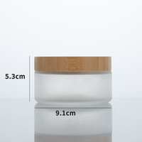 Pot en verre givré transparent de haute qualité avec couvercle pour crème visage et crème contour des yeux, contenances 5g, 10g, 15g, 30g, 50g, 60g, 100g