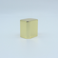 Couvercle de bouteille en aluminium doré Bouchon de parfum carré Couvercle de bouteille en verre étanche