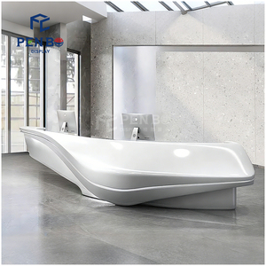 Mostrador de Recepción de Mármol Resistente a los Arañazos, Mostrador de Caja para Salón de Belleza, Mostrador de Recepción Personalizado para Spa, Salón de Uñas y Salón de Belleza - Product Image 5