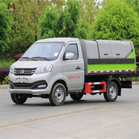 HEAVSTY Diesel Baru Manual 2700mm Wheelbase 122HP 3.5CBM Tertutup Rapat Pengumpul Sampah Sanitasi Changan WLW5030ZLJC 2 As Roda