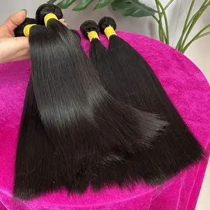 Top quality natural human hair extensions Wholesale bone straight virgin hair vendor cuticle aligned raw vietnamese hair bundles