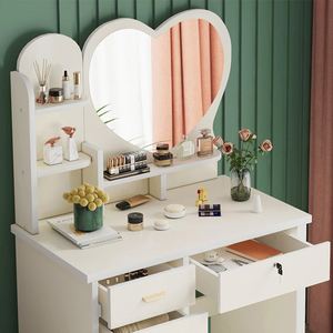 Coiffeuse en forme de cœur pour chambre à coucher, 1 pièce, moderne et simple, pour maison, coiffeuse en mdf - Product Image 3