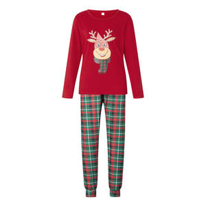 RUIQUWIN Wholesale <b>Women's</b> <b>Christmas</b> Pajama Set Long-Sleeve <b>Tops</b> Deer Prints Plaid Pants <b>for</b> Winter Homewear Parent-Child - Product Image 3