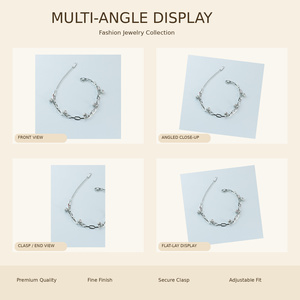 Bracelet ajustable en or, chaîne en acier inoxydable avec breloque en zircon pour femme, bijou coloré avec pendentif, cadeau - Product Image 3
