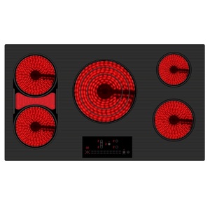 Encimera de cerámica <span class=keywords><strong>Vitro</strong></span> de zona halógena de cinco llamas con Control inteligente eléctrico de 90cm <span class=keywords><strong>para</strong></span> uso en caravana, encimera eléctrica versátil - Product Image 2