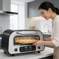 Oven Pemanggang Konveksi Listrik Modern 1800W Terlaris, Fungsi Panggang & Hangatkan Roti, Bahan Stainless Steel, Kapasitas 15L, Garansi 1 Tahun