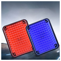 Feu de signalisation d'urgence LED rouge et bleu, lampe clignotante rectangulaire en PC, haute visibilité pour le sauvetage et le contrôle du trafic