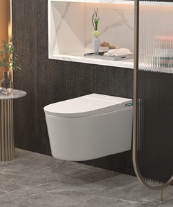 WC Intelligente <span class=keywords><strong>a</strong></span> Parete con Coperchio Automatico, Sensore <span class=keywords><strong>a</strong></span> Pedale, Potenziamento <span class=keywords><strong>Pressione</strong></span> Acqua, Toilette Senza Contatto 220V - Product Image 4