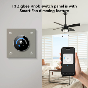 TuoAn Tuya T3 <span class=keywords><strong>Smart</strong></span> Home Zigbee 3.0 Ventilatore con Luce e Manopola Girevole, Compatibile con <span class=keywords><strong>App</strong></span> Tuya <span class=keywords><strong>Smart</strong></span> Life - Product Image 2