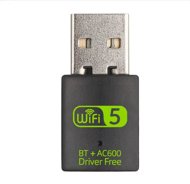 600Mpbs wifi USB Bluetooth adaptador Tarjeta de red inalámbrica 802.11ac WiFi Dongle Receptor Bluetooth y adaptador wifi para PC 2 en 1