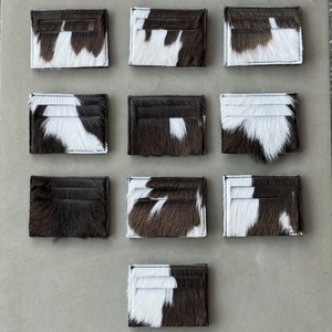 Factory Fur Leather Wallet Stylish Vintage Cow Fur Credit Card <b>ID</b> <b>Holder</b> Customized Leather Purse Cardholder - Product Image 6