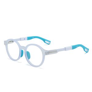 Vente d'usine, lunettes optiques classiques solides en TR90 pour enfants, lunettes de prescription anti-lumière bleue pour garçons et filles - Product Image 5