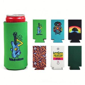 Wholesale Custom Portable Beer Bottle Foam <b>Slim</b> Can Cooler Sublimation Neoprene Blank <b>Slim</b> Can Sleeve With Logo - Product Image 5