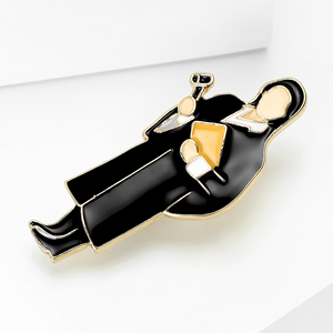 Broche de caractère professionnelle en alliage, nouvelle, élégante et simple, avec motif de goutte d'huile, pour femme, bijou pour le quotidien et les trajets professionnels - Product Image 4