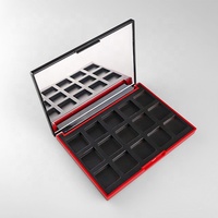 Palette de fards à paupières personnalisée 15 couleurs avec miroir, étui vide rectangulaire pour fards à paupières, palette de maquillage blush avec image 3D, vente en gros