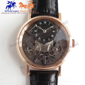 Montre mécanique automatique de luxe Bre-guet de haute qualité, double tourbillon, cadran serti de diamants, bracelet en acier inoxydable, étanche et tendance - Product Image 4