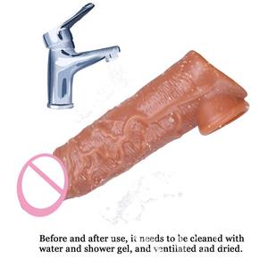 Préservatif pour l'agrandissement du pénis de 6 pouces pour hommes - Jouet sexuel réutilisable pour retarder l'éjaculation avec <span class=keywords><strong>texture</strong></span> de dragon - Product Image 2