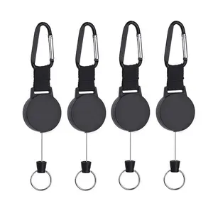 4 Gói Nhiệm Vụ Nặng Nề Có Thể Thu Vào Kéo Phù Hiệu Reel Carabiner Móc Chìa Khóa