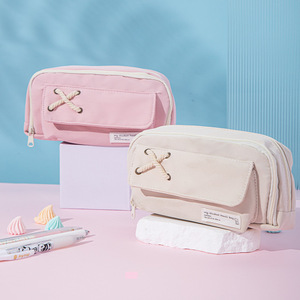 Trousse à crayons polyvalente en tissu, style tendance, avec décoration en corde, idéale pour le rangement des stylos au quotidien dans divers contextes - Product Image 2