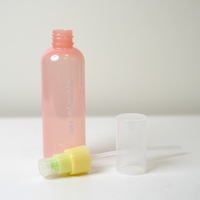 Pompe de pulvérisation fine en plastique jaune mat de première qualité - Flacon pulvérisateur pour soins de la peau de 100 ml, vente en gros OEM