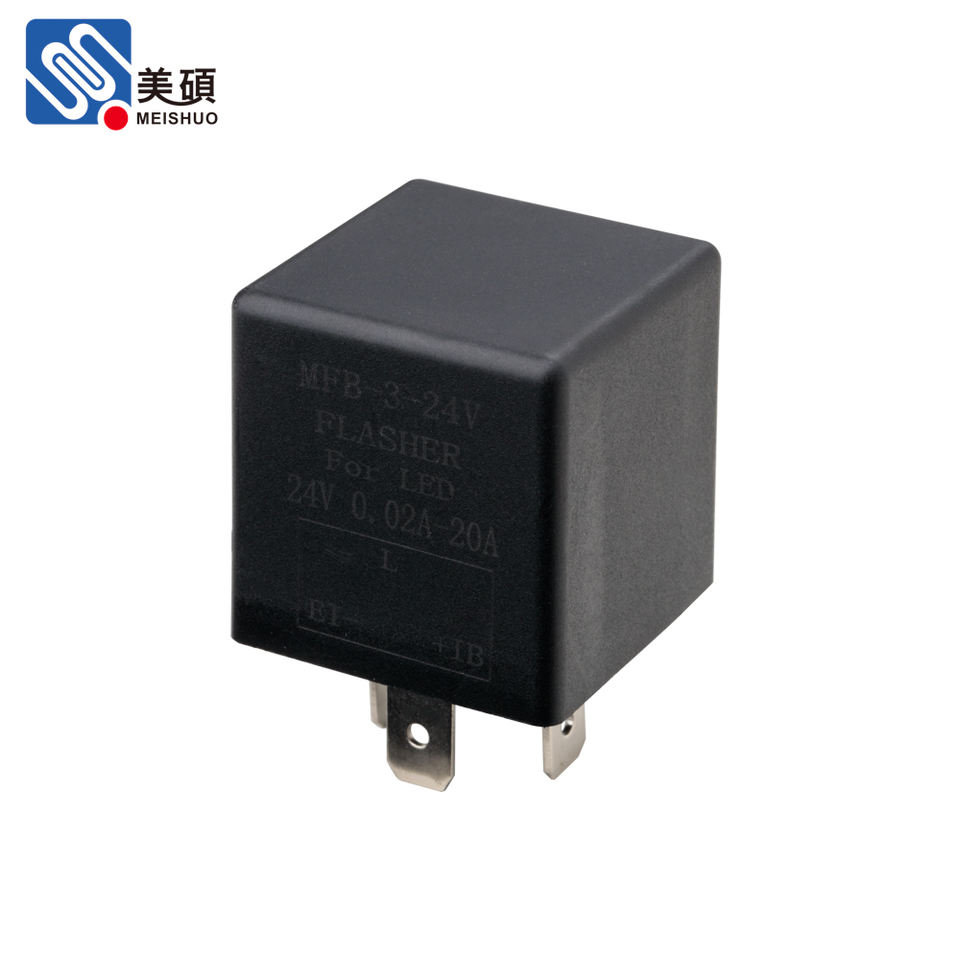 MFB-3-24V 3P Flasher Relay Nickel-plated Copper Easy Plug and Play Universal Replacement for 24V DC No Wiring Needed