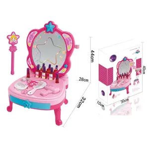어린이 놀이 장난감 소녀 드레싱 테이블 드레서 장난감 빛과 음악