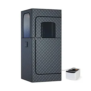 Tenda Sauna lipat 1000W, untuk pelangsing tubuh detoks keringat kotak Sauna uap basah 2 6l ruang Sauna