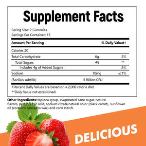 Bonbons Gommeux Probiotiques pour Femmes, 5 Milliards de UFC, Vente en Gros Usine, Favorisent le Confort Digestif - Product Image 6