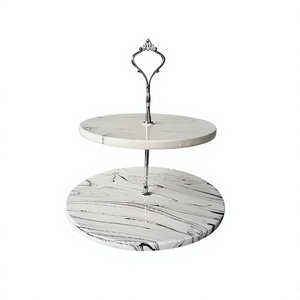 Marvelous Design Cake <b>Stand</b> Marble And Steel Cake <b>Stand</b> With Premium Quality Decorative Cake <b>Stand</b> For Sale - Product Image 1