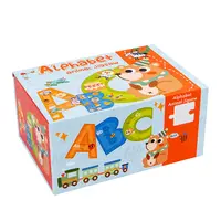 Numeri di alfabeto per bambini Jumbo in legno puzzle di animali Montessori STEM Jigsaw giocattolo educativo per l'apprendimento prescolare per bambini