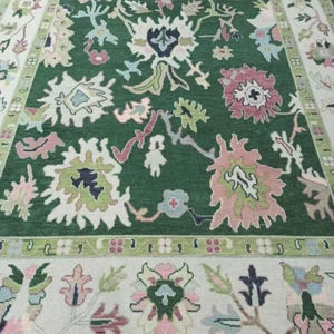 Oushak พรมทอมือพรมปูพื้นแนววินเทจขนาดใหญ่ปรับแต่งได้ลายแอบสแตรกต์สีสันสดใสสำหรับห้องนั่งเล่นประตูรถเด็ก - Product Image 4