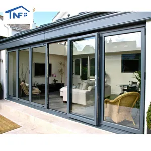 Sliding Door Design Thermal Break Aluminium Bifold Accordion Bifold And Slide Door