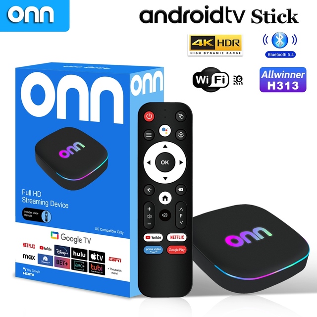 2026 Best Seller Factory TV Stick ONN with Android13.0 8+128GB 4K HDR10+ 2.4GWIFI Stream Media Player