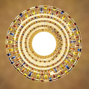 Plafonnier vintage en verre mosaïque turc, doré, semi-encastré, LED 7W E27, couloir, entrée, chambre à coucher, décoration intérieure - Product Image 4