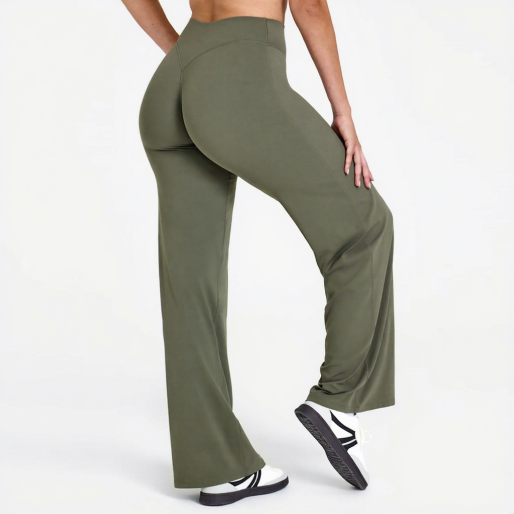Pantalón recto verde