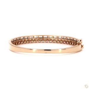 Bracelet tennis en or, argent et or rose pour femmes, bijoux en diamants de qualité supérieure, accessoire de poignet élégant et confortable - Product Image 3