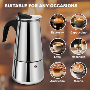 <span class=keywords><strong>Cafetière</strong></span> à expresso 2/4/6/9/<span class=keywords><strong>12</strong></span> <span class=keywords><strong>tasses</strong></span> en acier inoxydable mat <span class=keywords><strong>Cafetière</strong></span> <span class=keywords><strong>italienne</strong></span> et cubaine Moka - Product Image 4