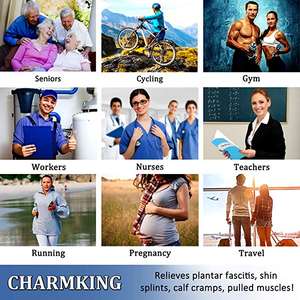 Chaussettes de contention en forme de cœur pour hommes, couleur noire, idéales pour la course en plein air, le cyclisme et la randonnée, le Fitness - Product Image 2