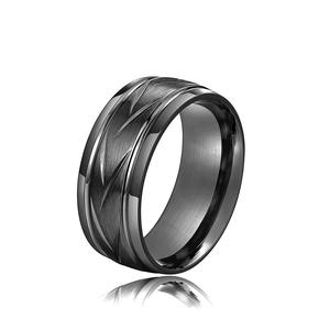 Anello da uomo in tungsteno con motivo geometrico, design minimalista, modello DJ089 - Product Image 6