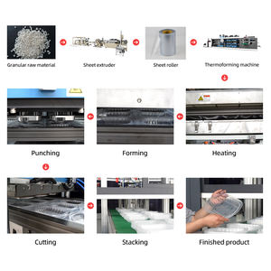 ماكينة تصنيع أوتوماتيكية بالكامل بأربع محطات لـ PS PP PVC & EPS مع مكونات أساسية لمضخة المحرك للبيع - Product Image 4