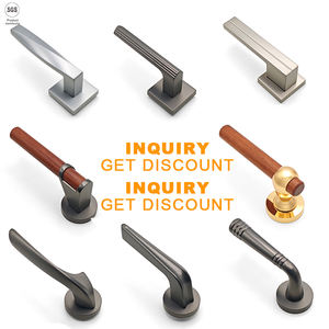 Poignée de porte <span class=keywords><strong>en</strong></span> bois moletée Poignées de porte <span class=keywords><strong>en</strong></span> aluminium noir de vente chaude avec insert <span class=keywords><strong>en</strong></span> acier à prix compétitif - Product Image 4